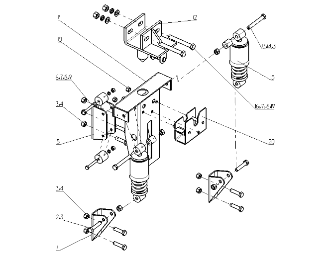 SC11341441002 - نمودار سیستم تعلیق عقب